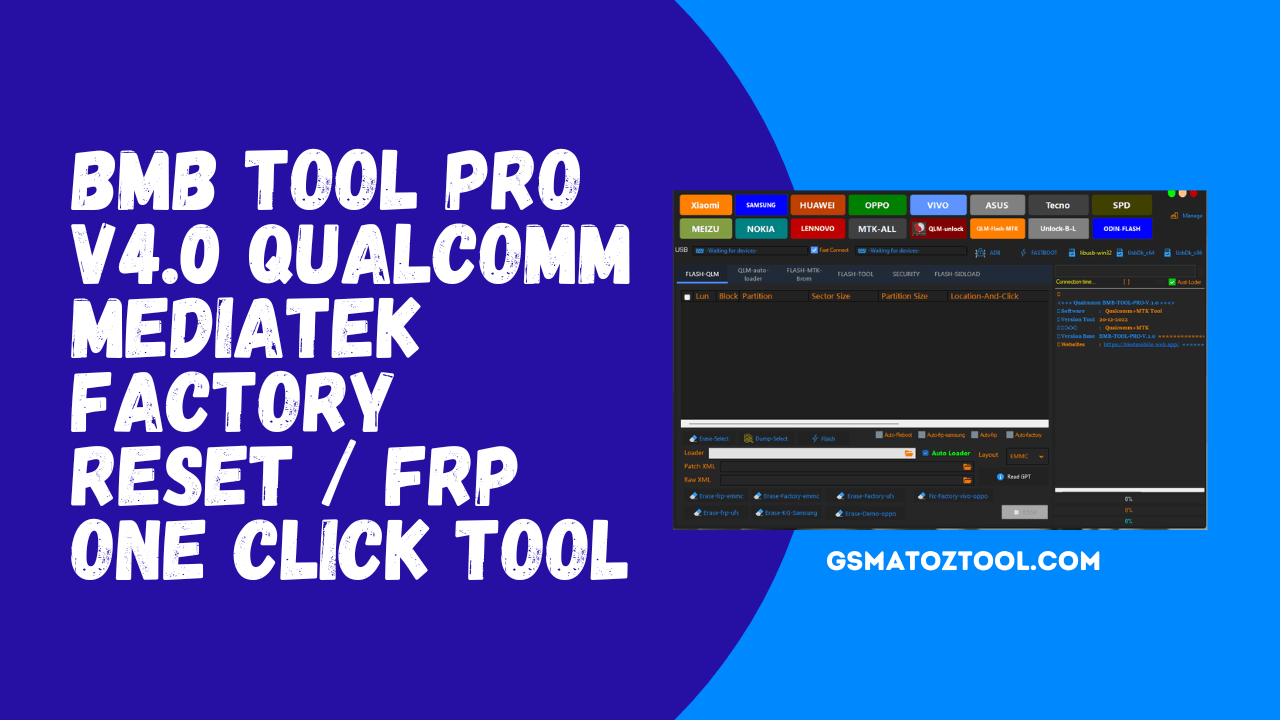 SPD MTK BMB Tool PRO V4.0 Apple Xiaomi Samsung Unlock Flash Tool