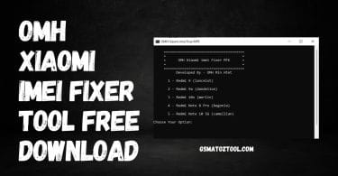 OMH Xiaomi IMEI Fixer Tool Free Download