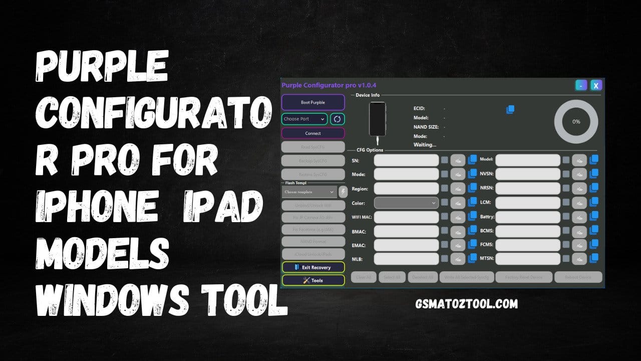 Purple Configurator Pro For iPhone iPad Windows Tool Free Download