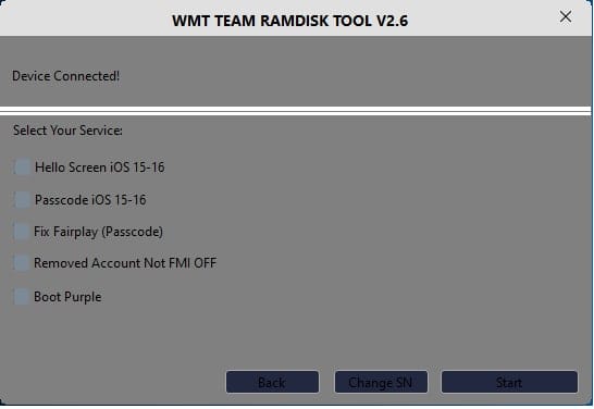 Wmt team ramdisk v2. 6 icloud bypass tool