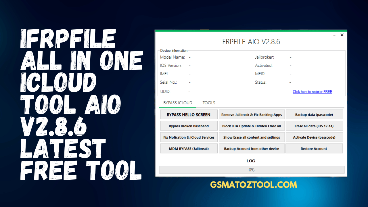 Download FRPFILE AIO v2.8.6 Latest ICloud Bypass Tool