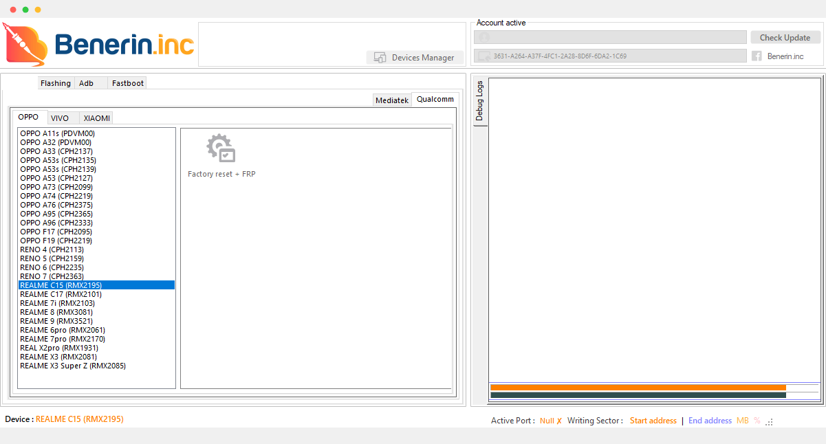 Benerin.inc V3.0.0 Flashing Adb Fastboot Unlock Tool