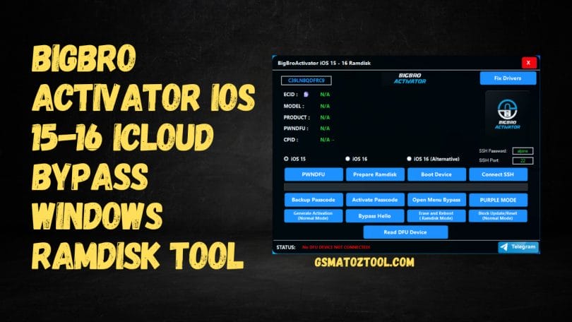 Download BigBroActivator iPhone 15-16 Windows Ramdisk Tool