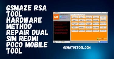 Download GsmAze RSA Tool Hardware Method for Repair Dual Sim Tool