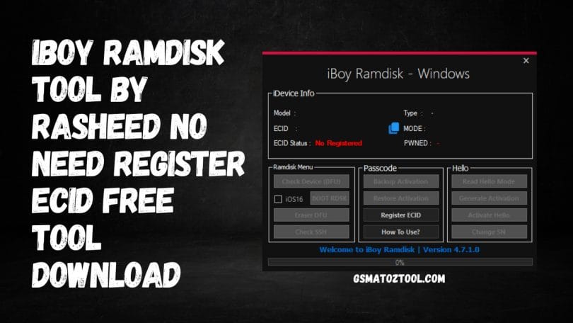 iBoy Ramdisk Tool iOS 15 16 Bypass Unlimited Free iCloud Unlock Windows Tool