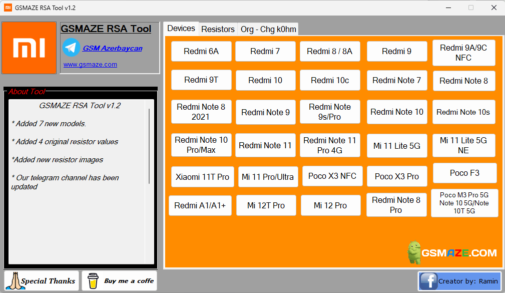 GsmAze RSA Tool V1.2 GsmAze RSA Tool V1.2