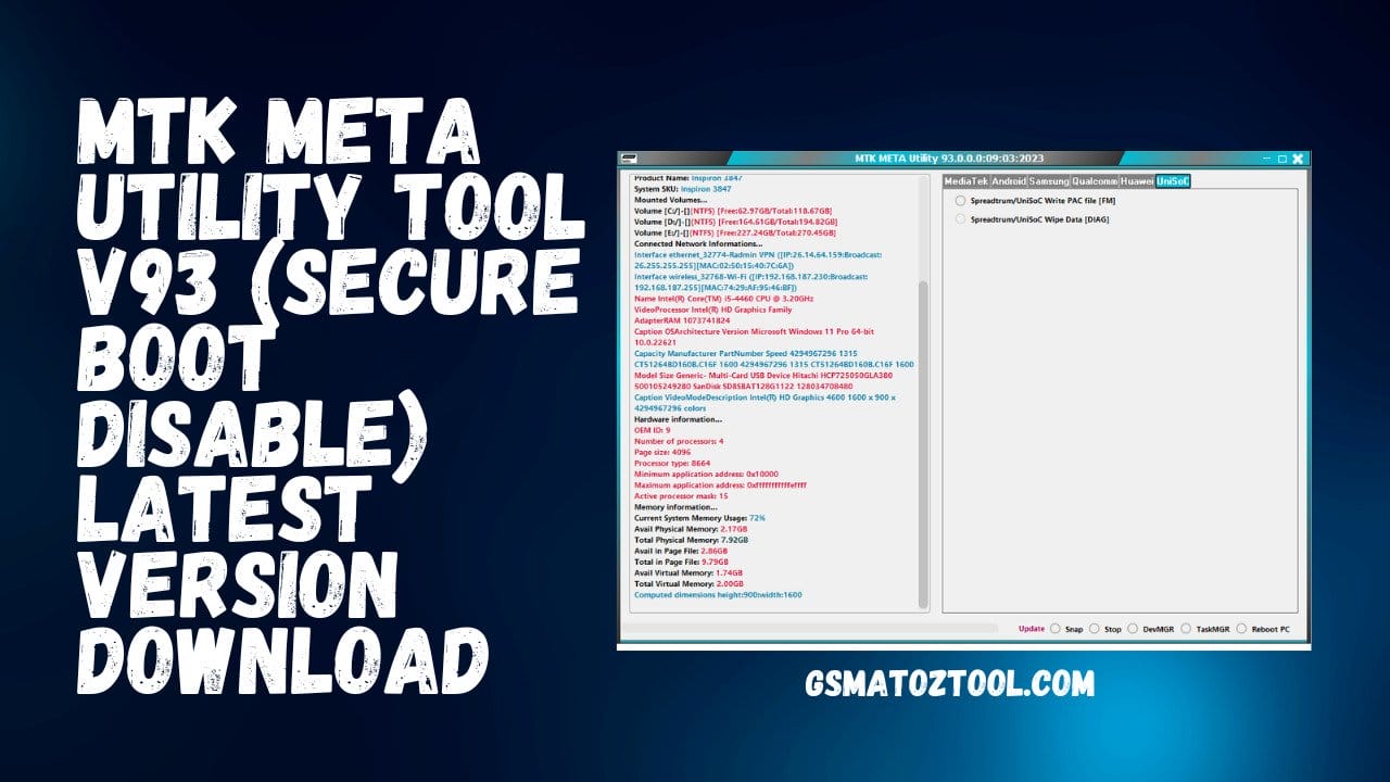 MTK Meta Utility Tool V93 Latest Version Tool Download