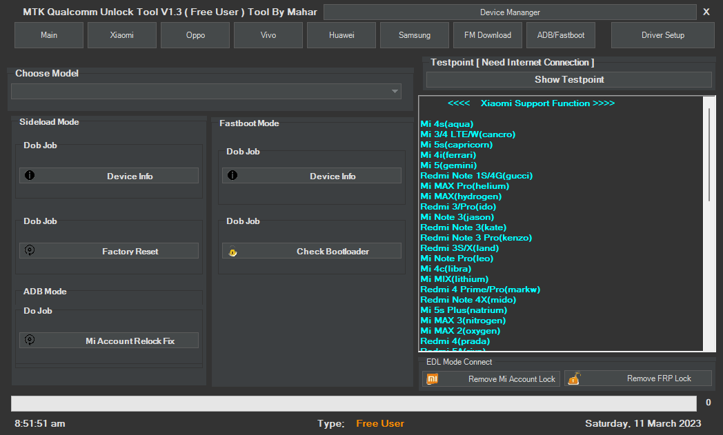 MTK Qualcomm Unlock Tool v1.3