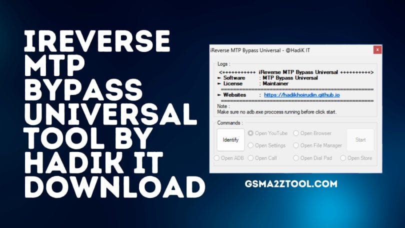 iReverse MTP Bypass Universal Tool By HadiK IT