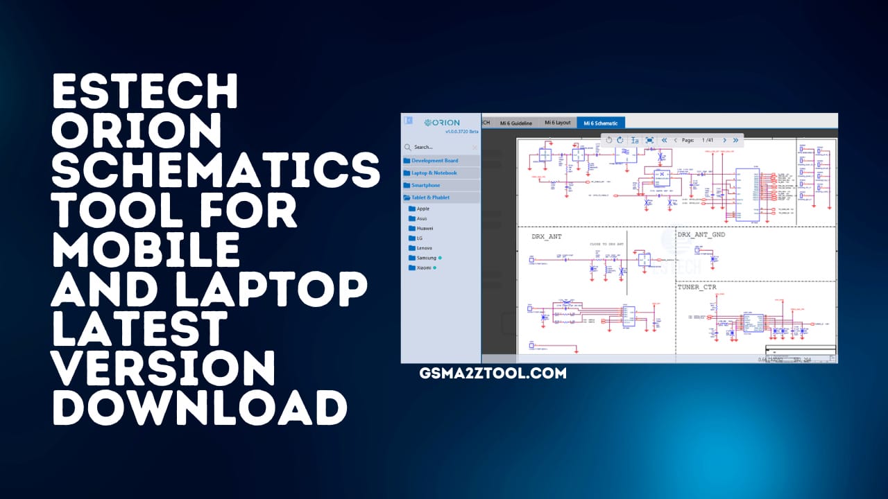 Estech orion schematics tool for mobile and laptop download