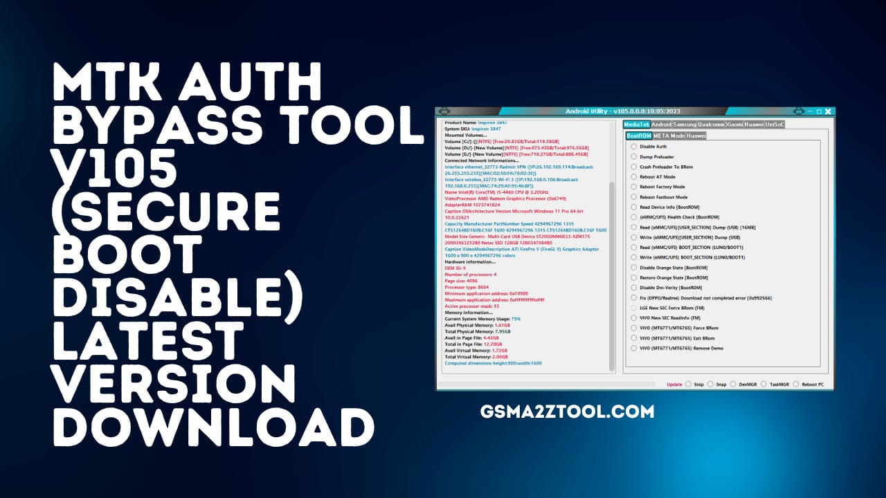MTK Auth Bypass Tool V105 Latest Version Download
