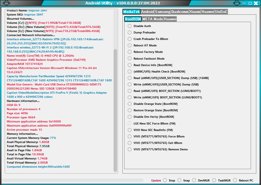 MTK Meta Utility Tool V104