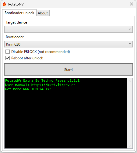 Potatonv bootloader unlock tool for huaerihonor devices on kirin soc Potatonv bootloader unlock tool for huaerihonor devices on kirin soc