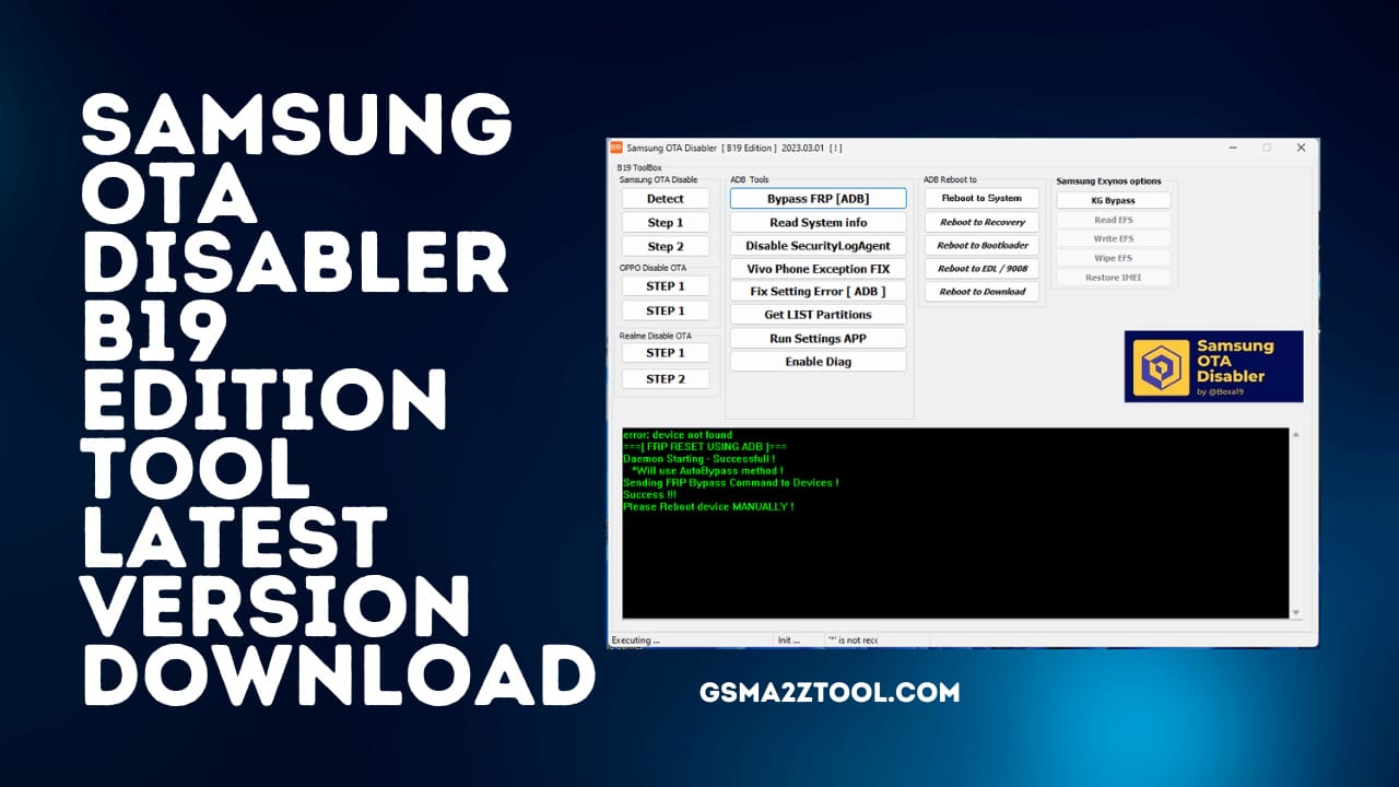 Samsung ota disabler [b19 edition] tool download