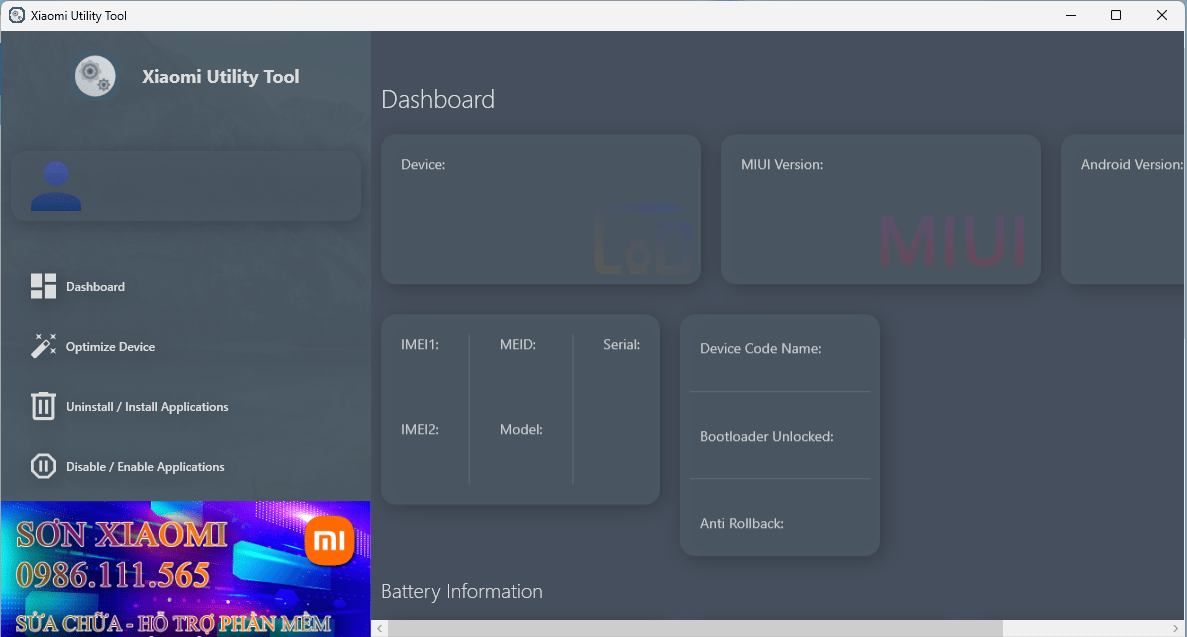 Xiaomi utility tool Xiaomi utility tool