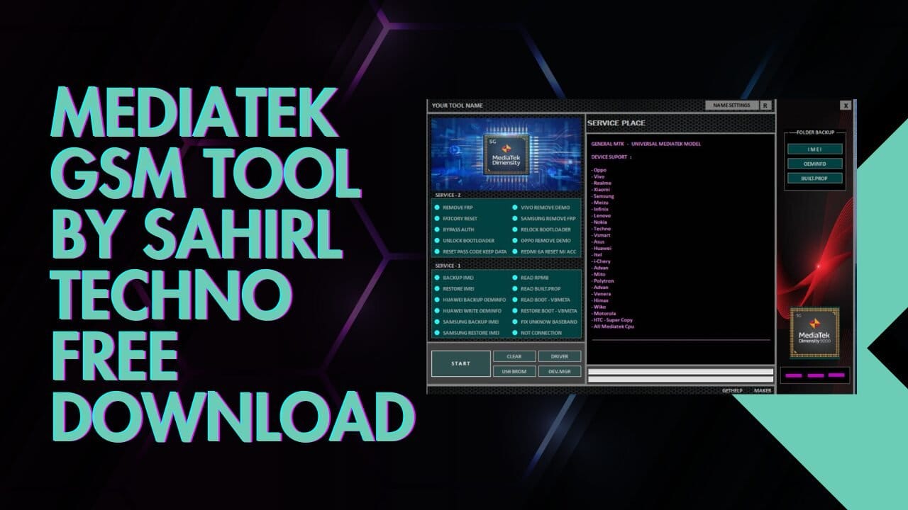 MediaTek GSM Tool By Sahirl Techno Free Download