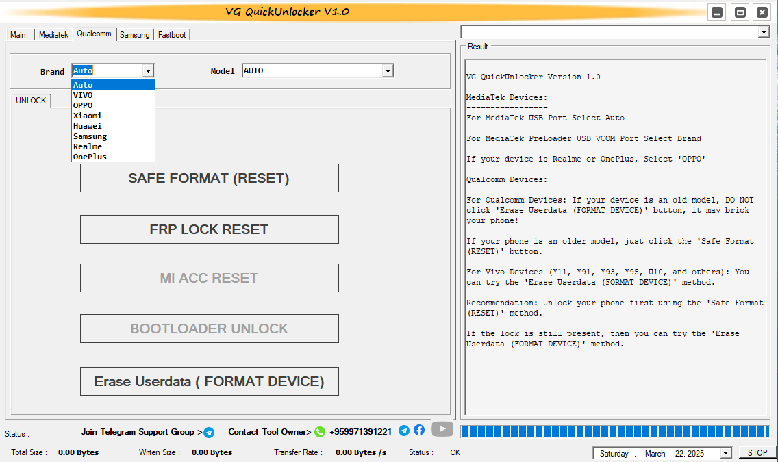 VG Quick Unlocker Tool 